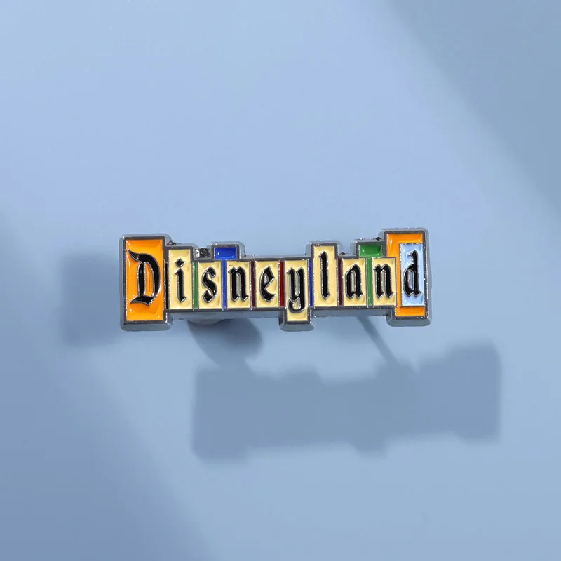 Disneyland Letter Enamel Pins Creative Fans Backpack Bag Clothes Hat Accessories Gifts for Friends Brooches Badges Collection