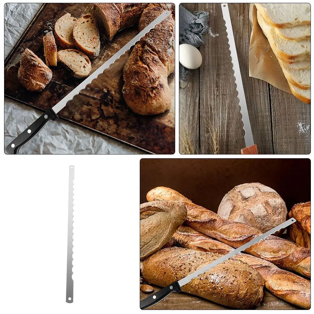 2Pcs Maker Stainless Steel Serrated Bread Blades For Replacement Replacement L275xW11xT04mm Bread Cutting Tools Kitchen
