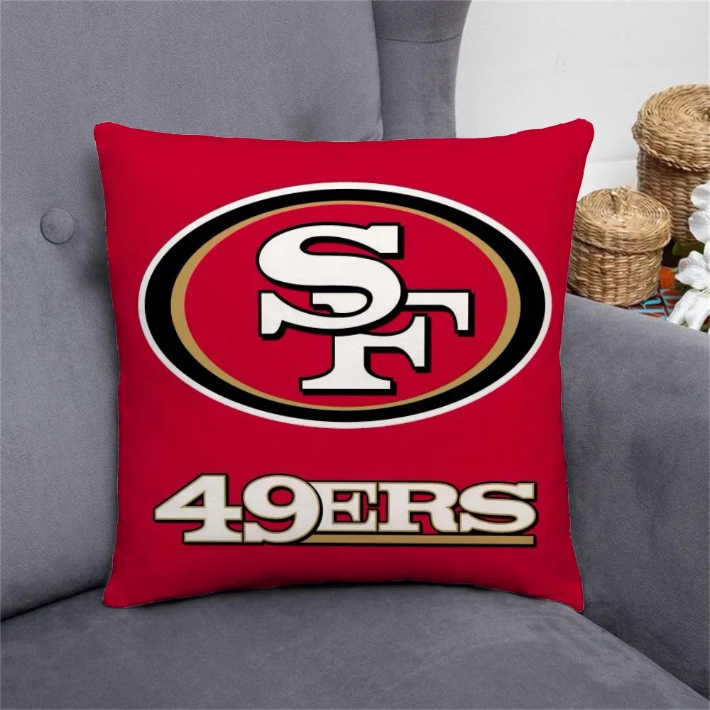 San F-Francisco 49ers Throw Pillow Covers Decorative Sofa Cushions Children\'s Cushion Cover Decoration Living Room Couch Pillows