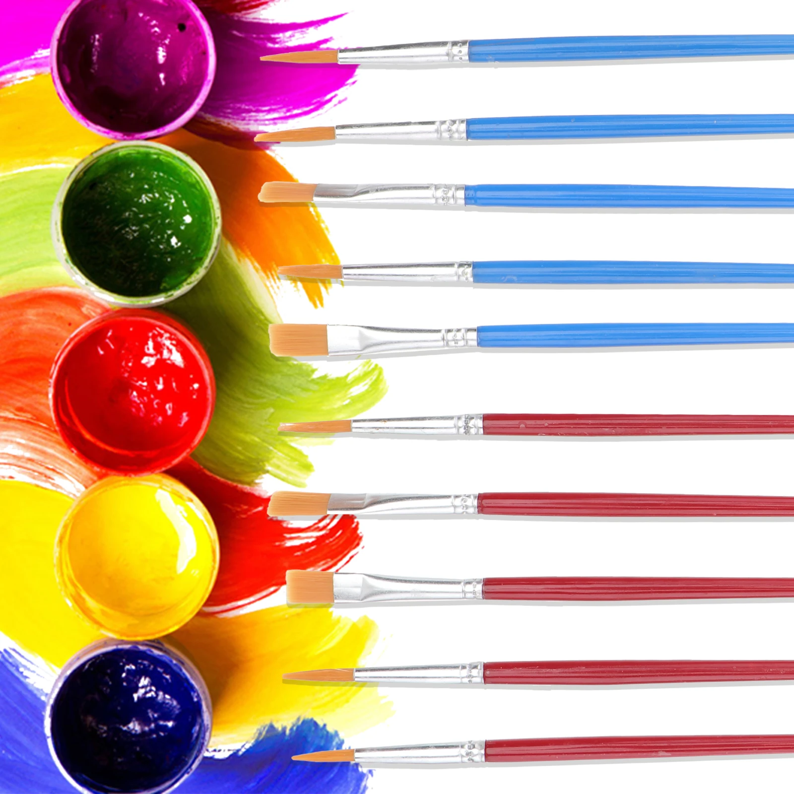 

1 set Paint Brush Set Art Tools For Acrylic Oil Watercolor Face Painting Kids Students Professionals Diy Painting Kits Color