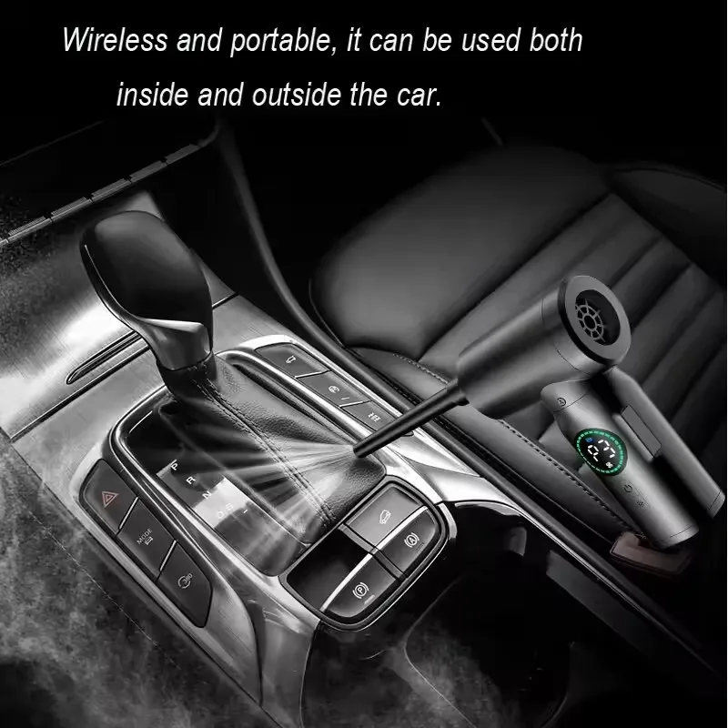 Zai XIAO Portable Compressed Air Duster 2 in 1 Air Blower & Vacuum Cleaner Cordless Duster Blower for Keyboard Computer Cleaning