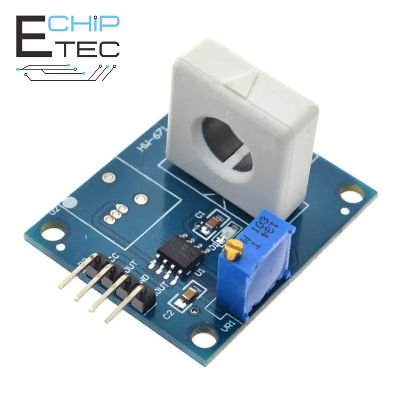 

DC 5V WCS1800 Hall Current Detection Sensor Module 35A Precise With Overcurrent Signal Lamp