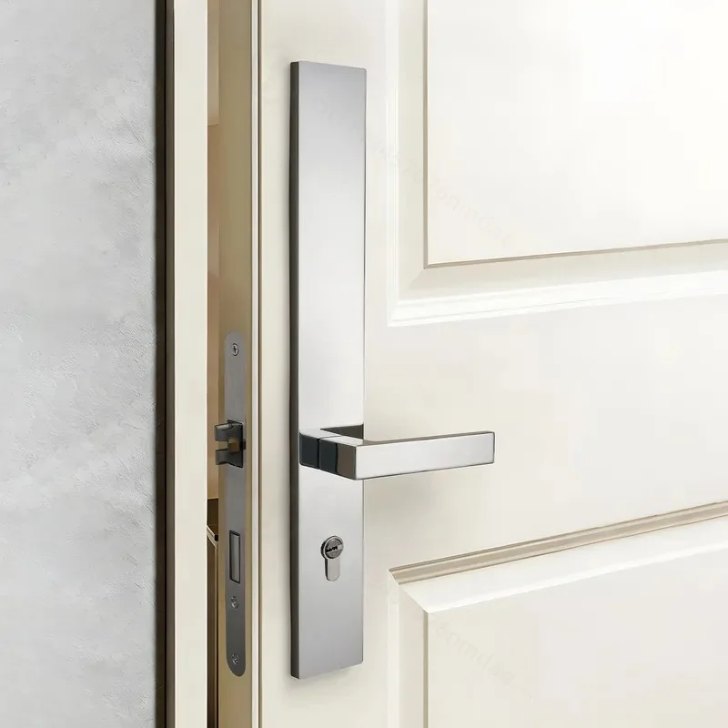French Minimalist Extended Double Door Indoor Lock Light Luxury High End Universal Office Meeting Room Door Lock