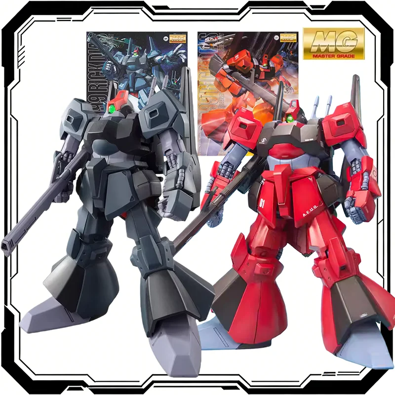

Bandai Original MG 1/100 Gundam RMS-099 Rick Dias Black Assembly Model Kit Anime Action Figure Toy Collectible Gift for Kids