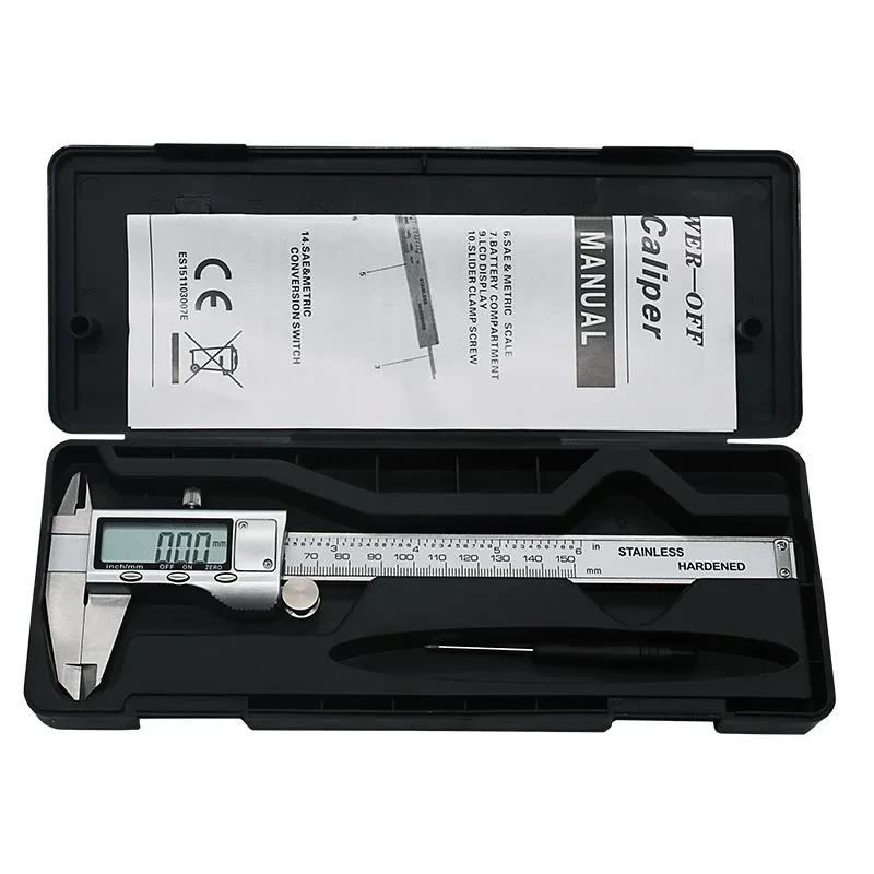 TON09 6-Inch 150mm Accurate measurement Stainless Steel Electronic Digital Vernier Caliper Metal Micrometer Measuring image 3