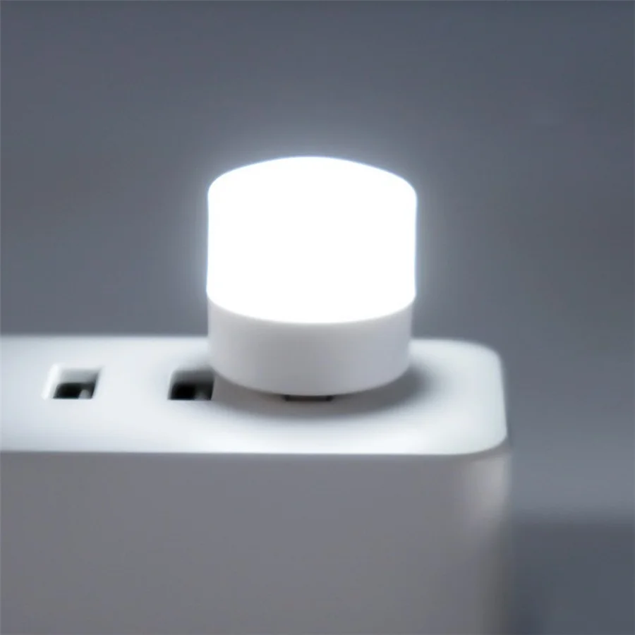 USB Plug Lamp Small LED Night Light Computer Mobile Power Charging Mini Book Lamps LED Eye Protection Square Reading Light