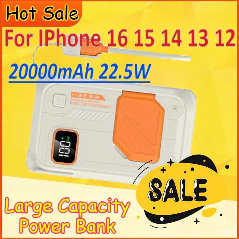 

For IPhone 16 15 14 13 12 22.5W Fast Charging Power Bank Portable Power Bank Wireless Chargers