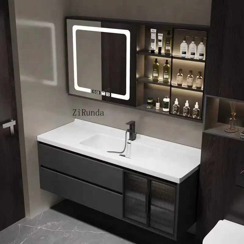 Wall Mounted Bathroom Cabinet Vanity Cabinet with Light Emitting Diode Mirror Bathroom Cabinet