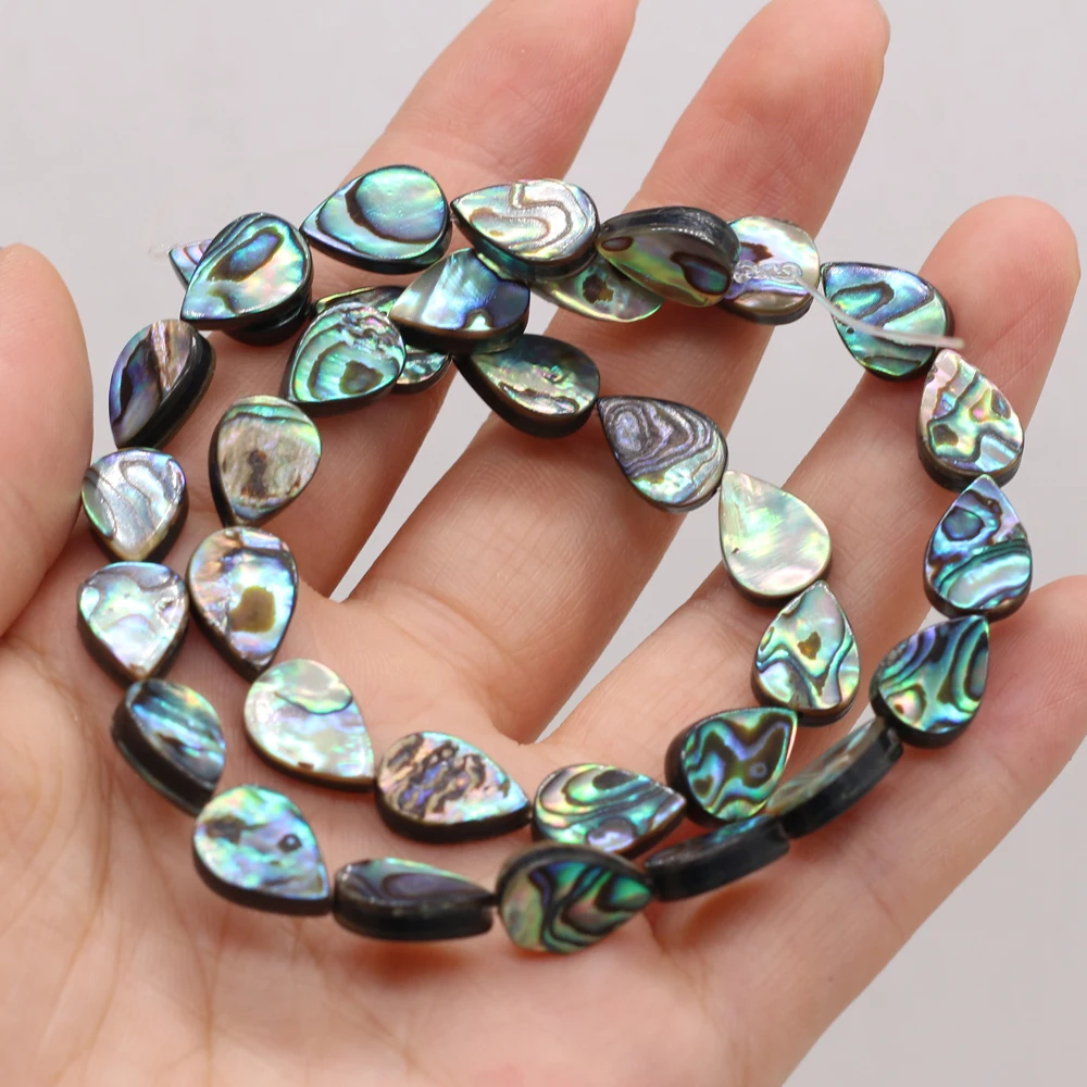 DIY-Perlen aus Abalone-Muschel, tropfenförmige Trennperlen für die Schmuckherstellung, DIY-Halsketten, Armbänder, Ketten, Ohrringe, Accessoires – Detail 4