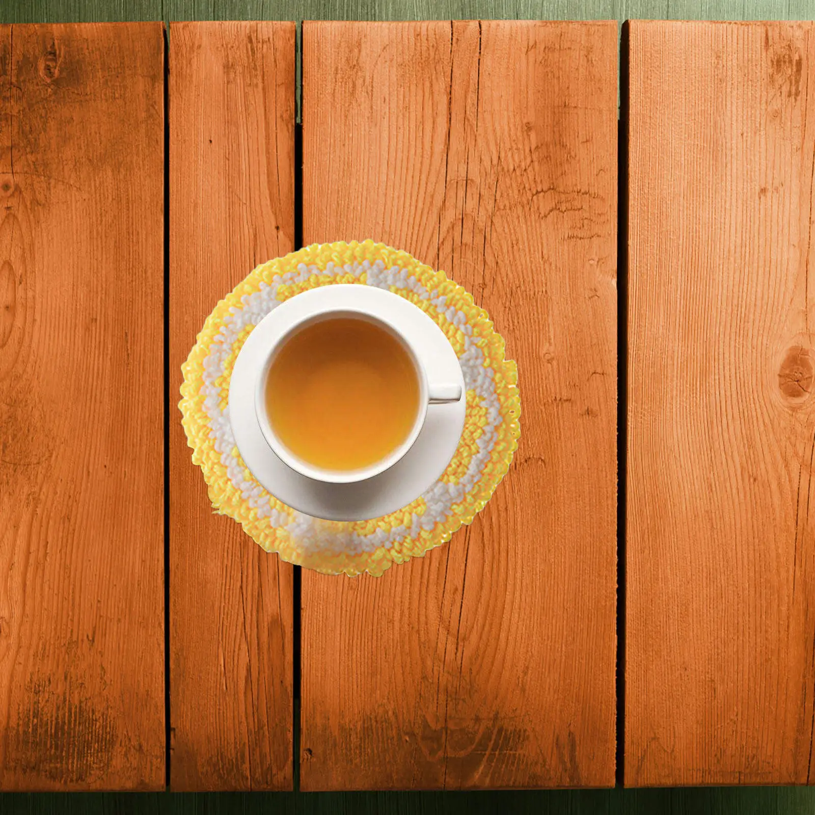 

1Set Punch Needle Embroidery Coaster Kit Wooden Frame DIY Mug Tufted Rug Supplies Beginner Craft DIY Material Punch Needle Kit