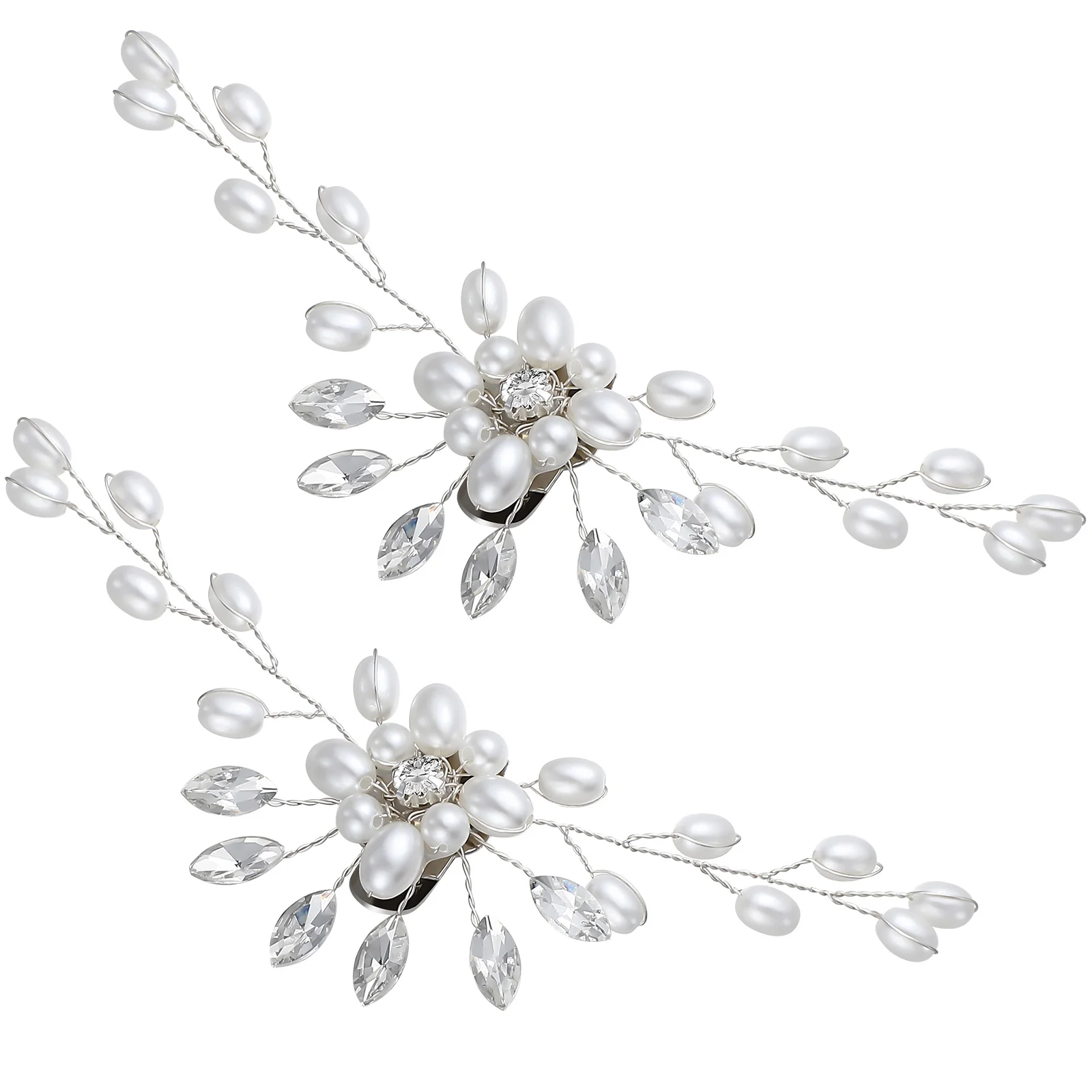 

2Pcs Crystal Shoe Clips Shiny Rhinestone Pearl Shoe Decorations for Flats Boots Sandals Pumps Women Party Wear