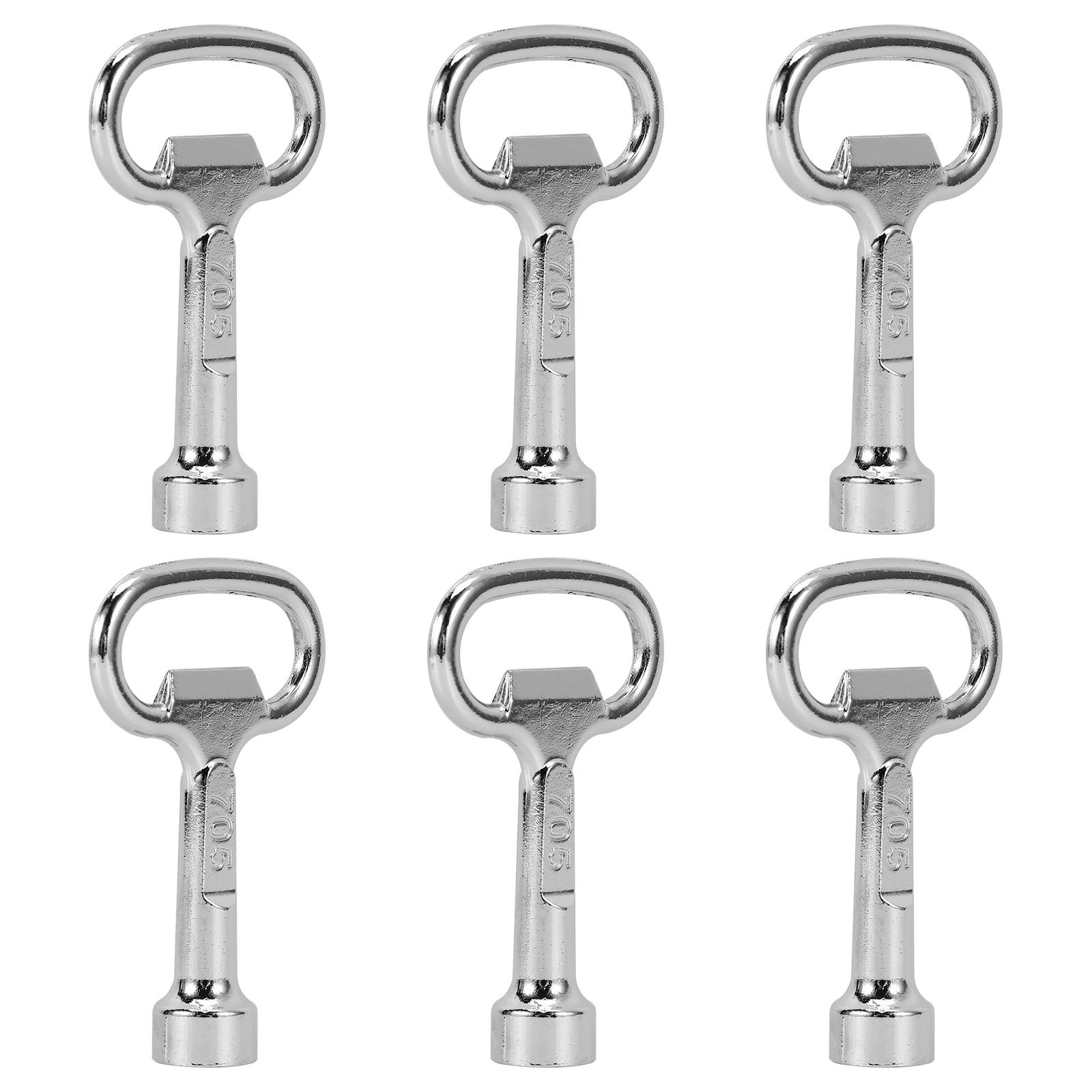 6pcs Four Angle Keys Zinc Alloy Valve Wrench Plumbing Tool Water Meter Key Shut Off Radiator Bleed Keys Old Radiator Air