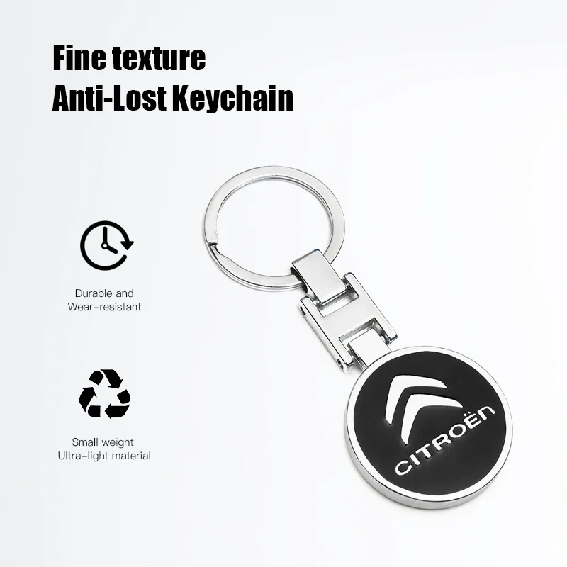 Car Stickers Zinc Alloy Key Ring Keychain Car Logo Accessories For Citroen C1 DS3 C2 C3 Vts C4 Saxo C4L C5 C6 C8 Xsara C3-XR Pic - view 3