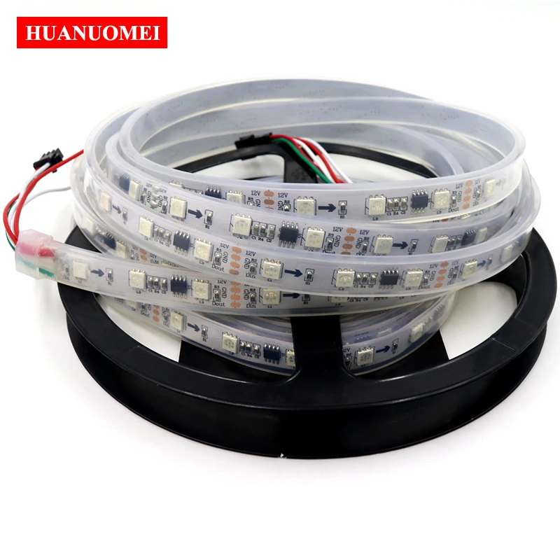 12V RGB Smart LED Strip Lights WS2811 Addressable 5050 SMD 48LEDs/M Flexible Digital TV Pixel Neon Tape Light Home Decoration