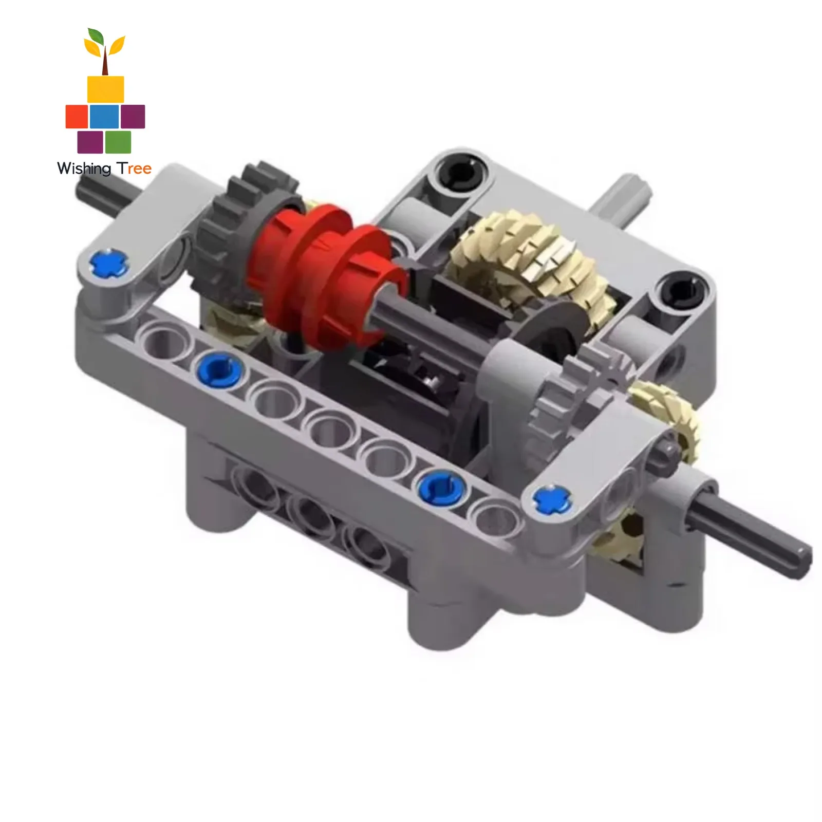 MOC Center Differential Lock Kit for 4WD Vehicles - -Compatible Building Blocks Car Model with Locking Mechanism