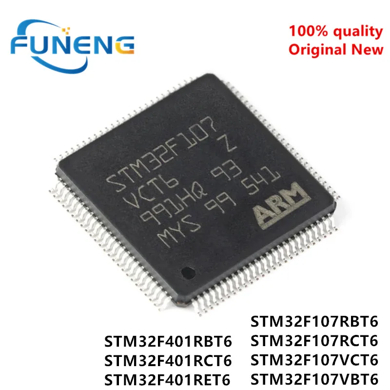 (1piece)100% STM32F401RBT6 STM32F401RCT6 STM32F401RET6 STM32F107RBT6 STM32F107RCT6 STM32F107VBT6 STM32F107VCT6 LQFP-64 Chipset