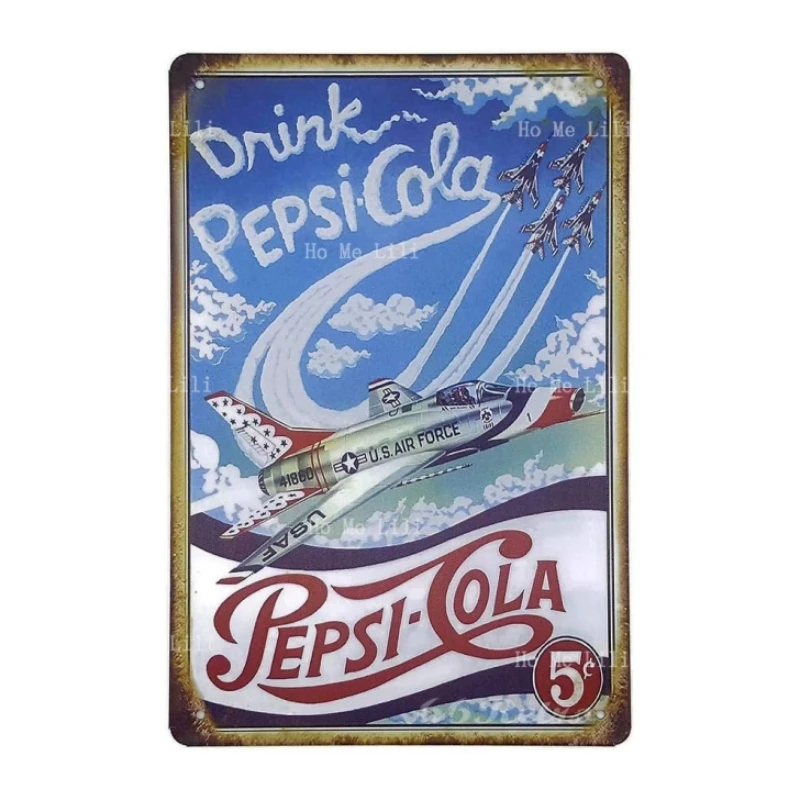 66retro Drink Pepsi Cola Vintage Retro Metal Tin Sign Metal Vintage Plaque Wall Decorative Sign