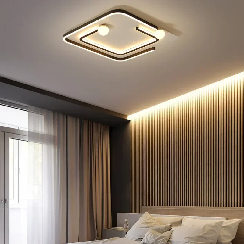 SANDYHA Modern LED Ceiling Lamp Stylish Design for Bedroom Living Room Unique Home Lighting Round Rectangle Versatile