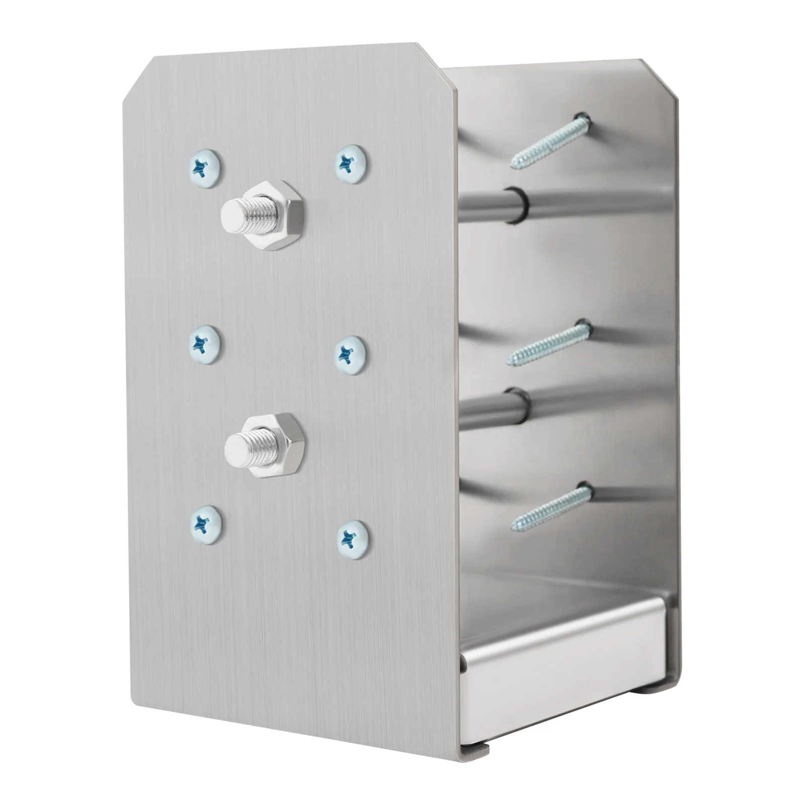Adjustable Post Base 8 Pcs, 30° Angle Post Anchor Bracket, Stainless Steel Post Base for Deck Pavilion Porch