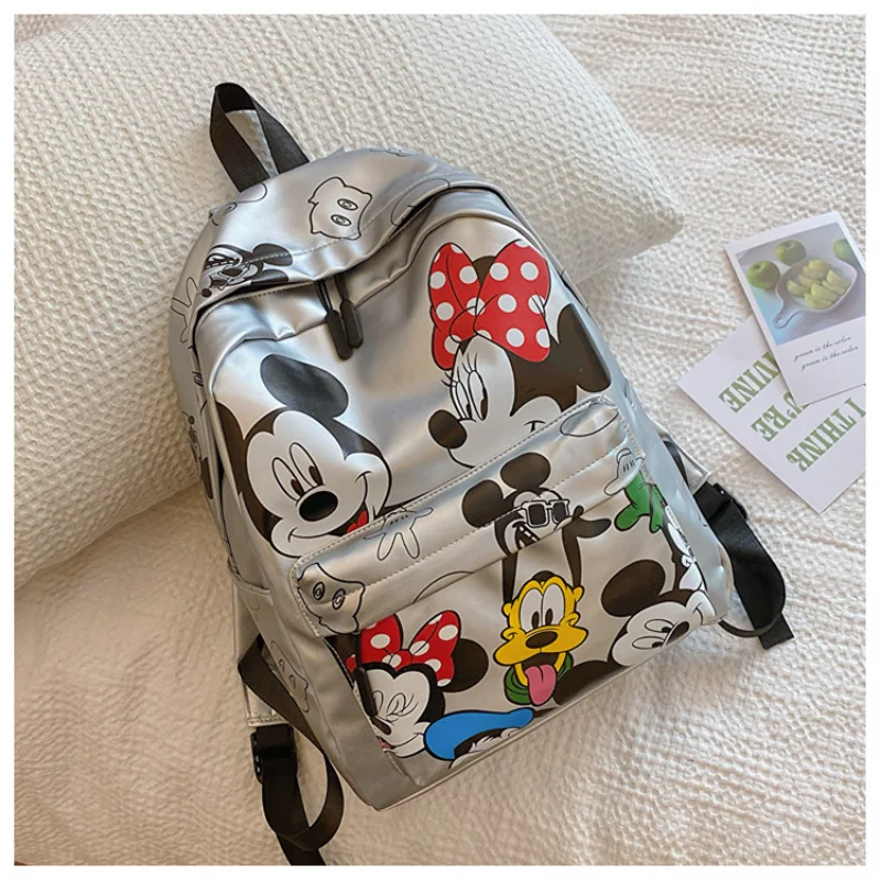 Disney-mochila escolar de Mickey Mouse para hombre y mujer, mochila ligera y de gran capacidad con dibujos animados para niños