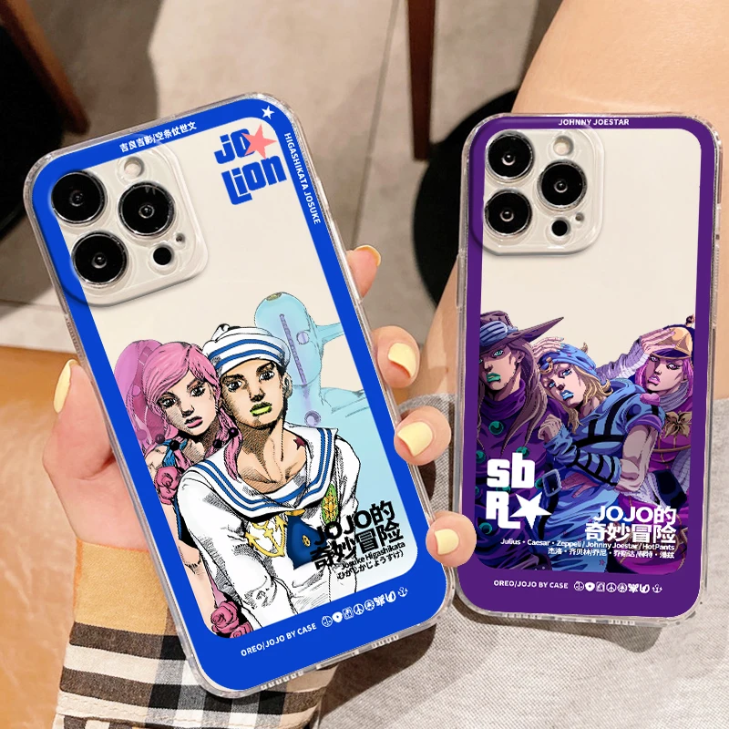 JOJO Johnny STEEL BALL RUN Phone Case For Apple iPhone 14 13 12 11 SE XS XR X 7 8 6 5 Pro Plus MAX 2020 Transparent Cover