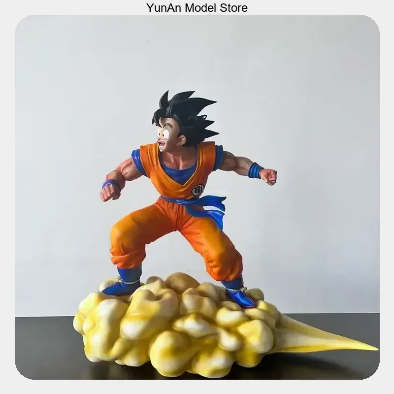 Anime-Figur Sammlerstatue Desktop-Dekoration Geschenk für Fans 31cm Dragon Ball Goku fliegend auf Saitenwolke