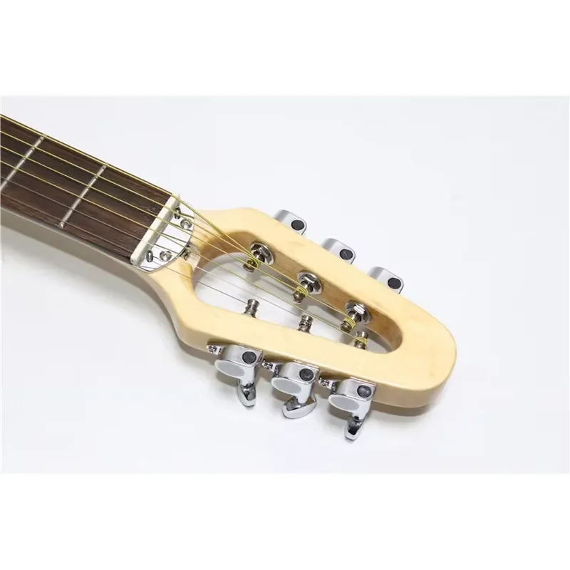 for 6 Strings Maple Wood Headless Travel Electric Guitar Wholesale Custom Brand