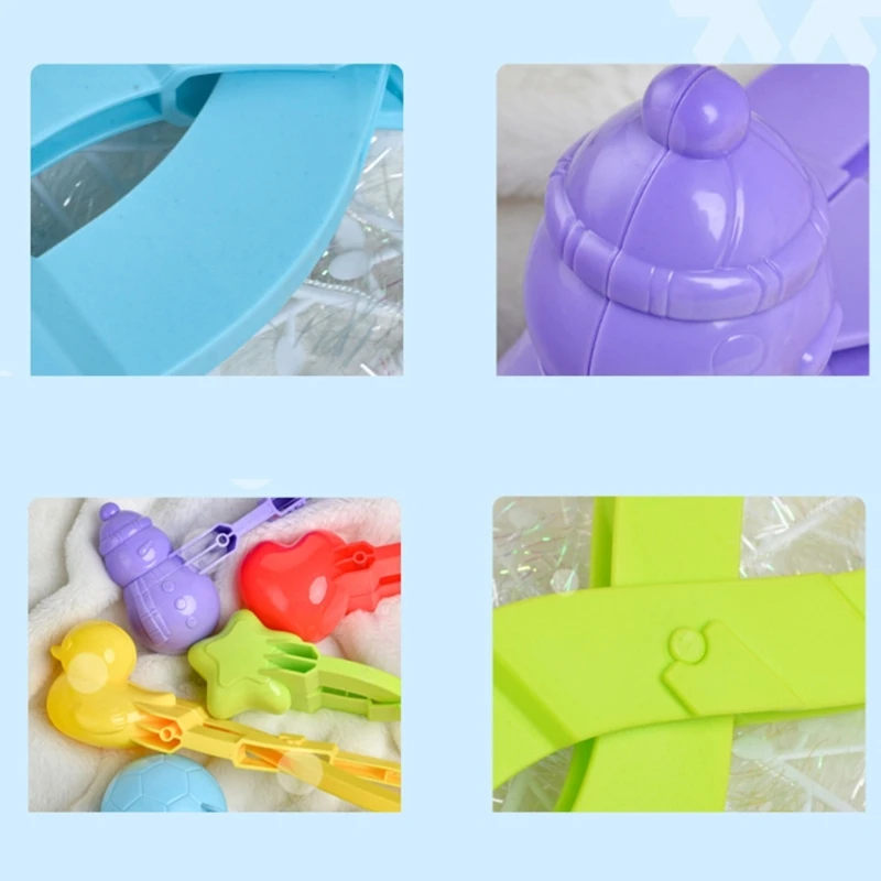 Kinder Winter Schneebälle Maker Clip Machen Klemme Schnee Greifen Sand Form Werkzeug