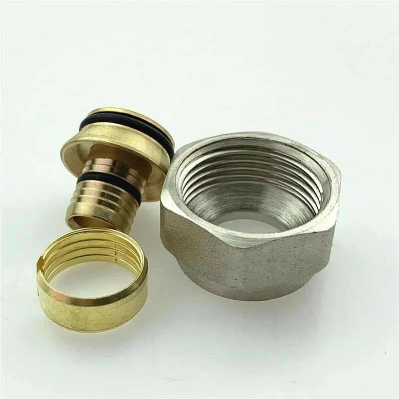 4set Floor Heating 16/12mm Joints Floor Heating Sub-catchment Geothermal Water Manifold Joint Brass Joint Fittings