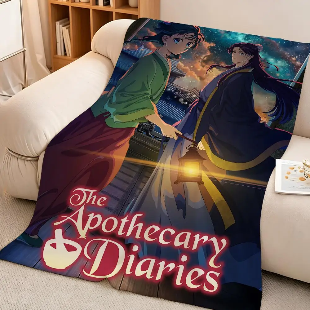 Anime T-The Apothecary Diaries Mystery Drama Retro Throw Soft Warm Flannel Blanket Lightweight for Sofa Bed Couch Travel Adults