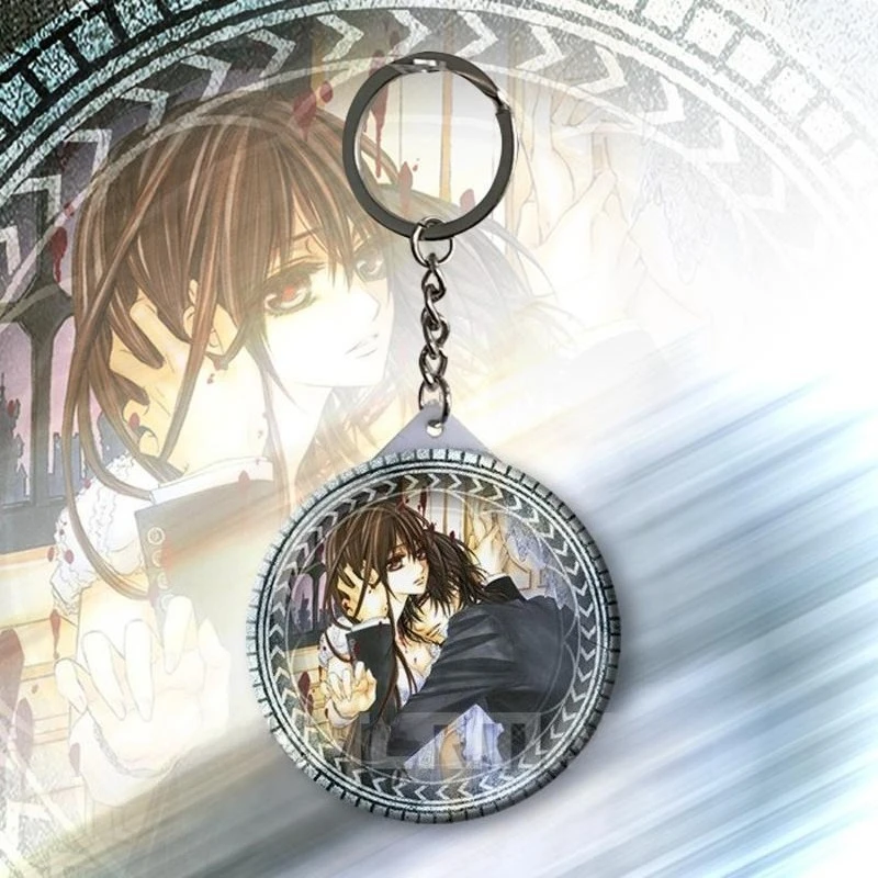 Vampire Knight Kaname Kuran Schlüsselanhänger mit hochwertigem Anime-Cartoon-Druck, perfekt für Schülerrucksäcke oder zum Aufhängen im Auto. – Detail 2