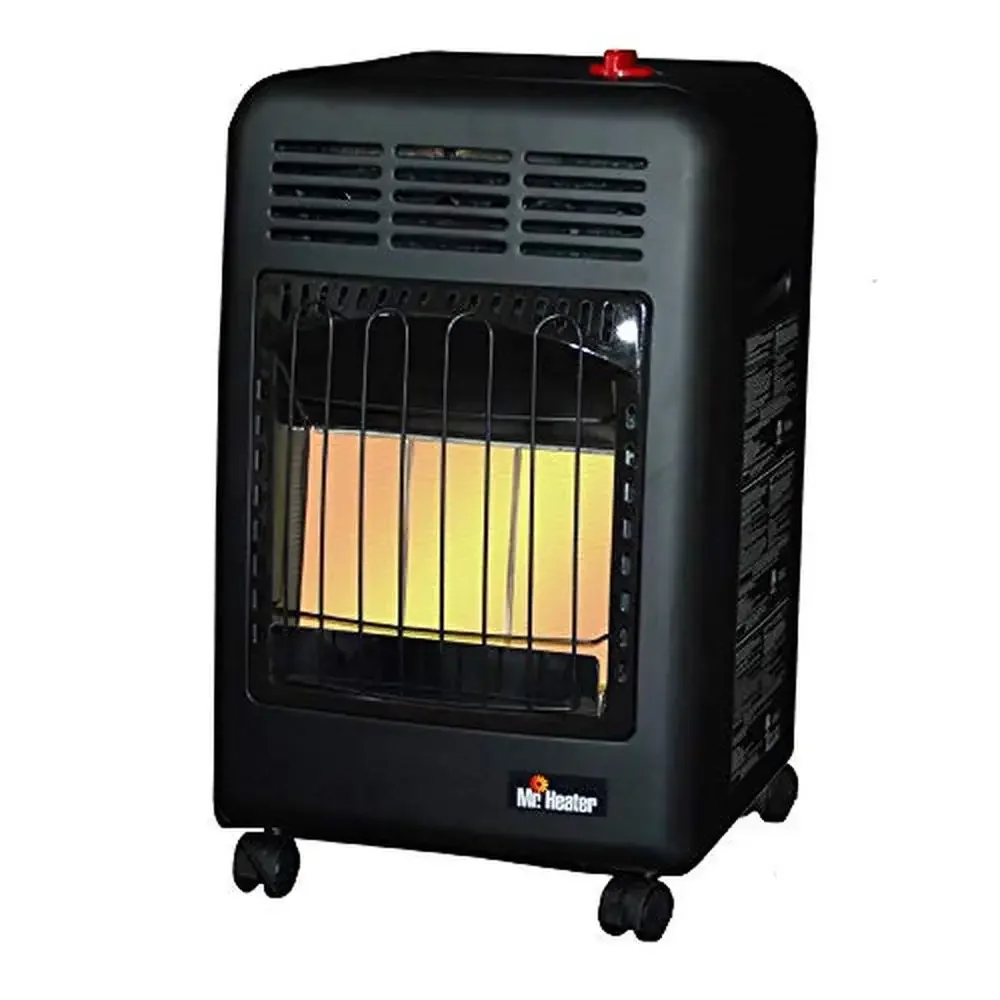 Gas Radiant Heater Hi-Med-Low Regulator 450 sq ft Heating Automatic Low Oxygen Shutoff CSA Certified Outdoor Use