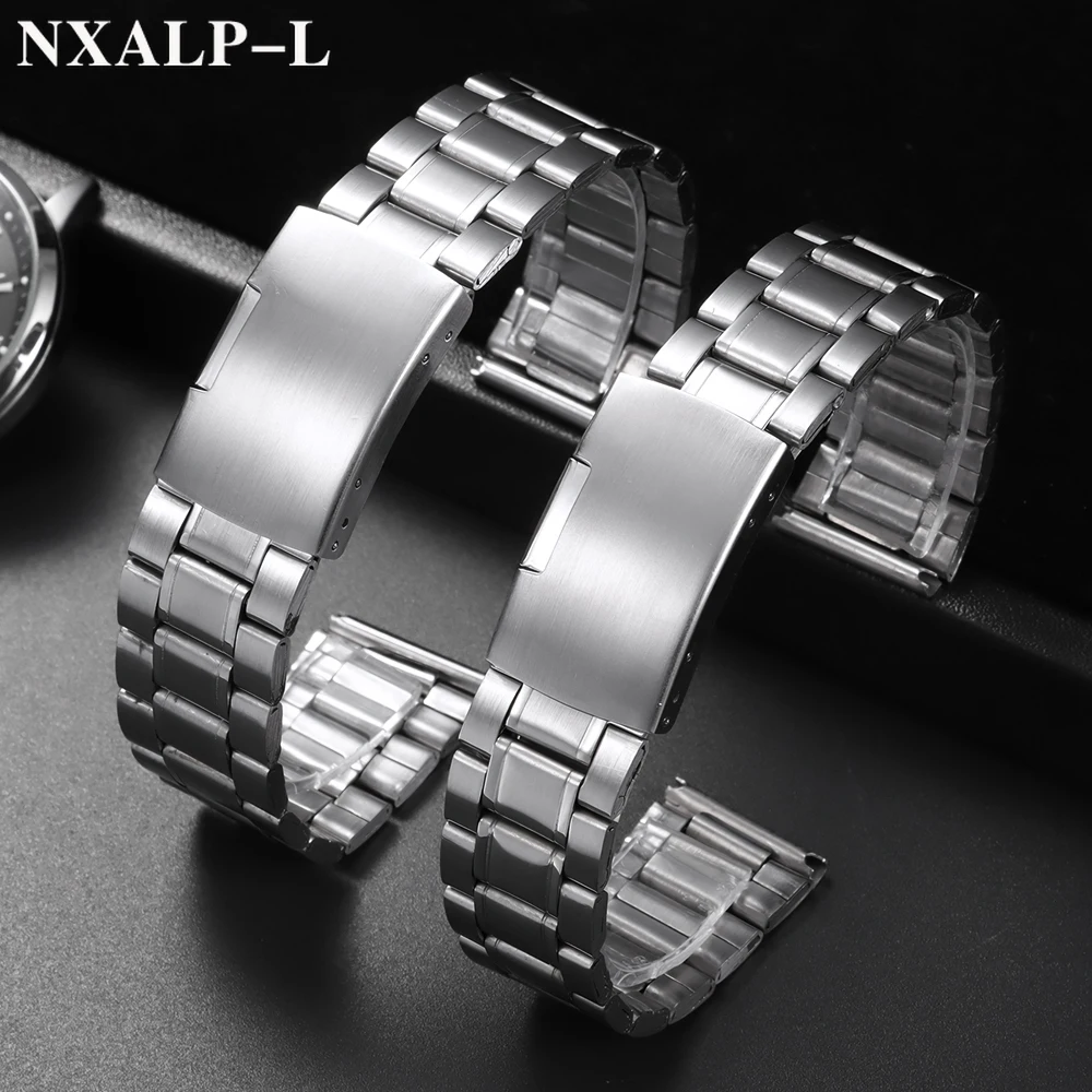 Stainless Steel Strap 18mm 20mm 22mm for Seiko for Rolex Watch Band Universal Accessories Men Women Replacement Bracelet Belt