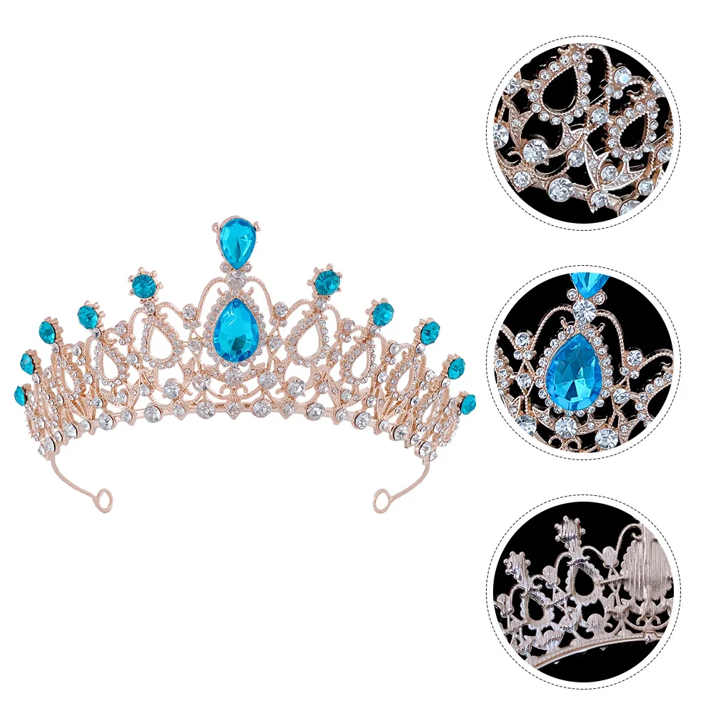 

Crystal Crown Headwear for Rhinestone Tiara Lightweight Metal Hair Jewelry Party Birthday Costume Accessory