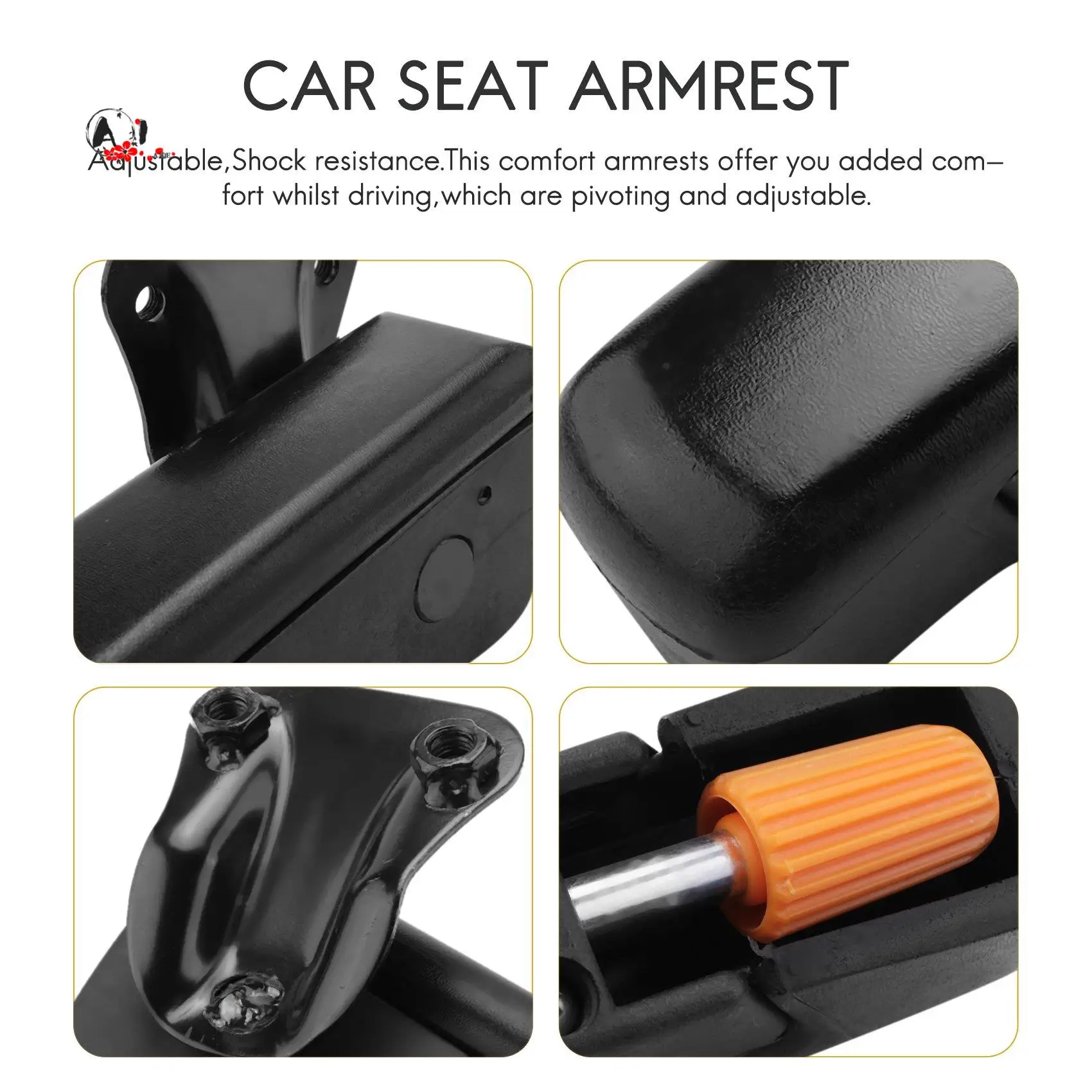 

A10E-Car Universal Adjustable Car Seat Armrest For Rv Motorhome Truck Auto Parts