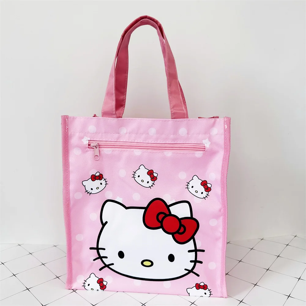 Torebka Sanrio Cinnamoroll Kuromi Hello Kitty Melody dwuwarstwowa torba na ramię o dużej pojemności torebka studencka organizery do przechowywania