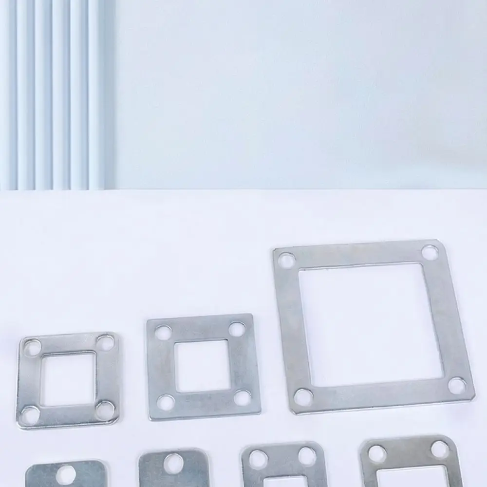 Steel Railing Base Plate Four Hole Mounting Bracket Fence Post Connection Fixed Hardware For Industrial Balustrade Project