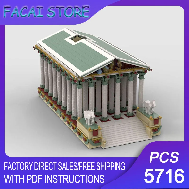 

City Street View Model Moc Building Bricks Modular Temple Model Technology Block Movie Model Christmas DIY Toy Construction Gift