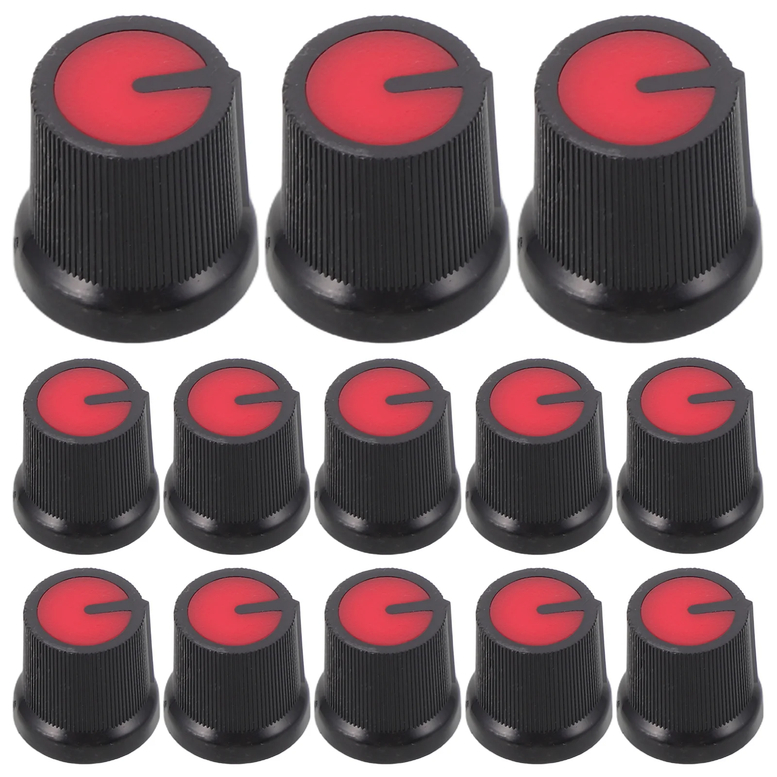 

50Pcs Amplifier Potentiometer Knobs Red Plastic 6mm Wh148 Volume Control Caps for Electric Guitar Radio Knobs Volume Knob Shaft