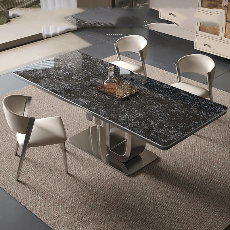 Juego de Mesa de comedor móvil plegable, sillón moderno, ergonómico, muebles de salón, DWH