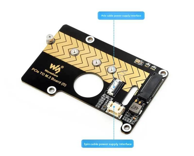 Raspberry Pi5 Solid State DrivePCIEErweiterungsplatine TurnM.2 NVME SSD Pi5 2280-2242-2230 – Detail 7