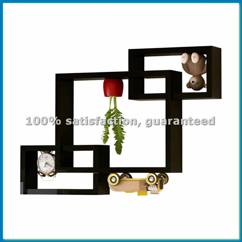 

Cubic Floating Shelf Interlocking Decorative Wall Frame, Geometric Frame of Living Room, Bedroom and Bathroom, A-A69M