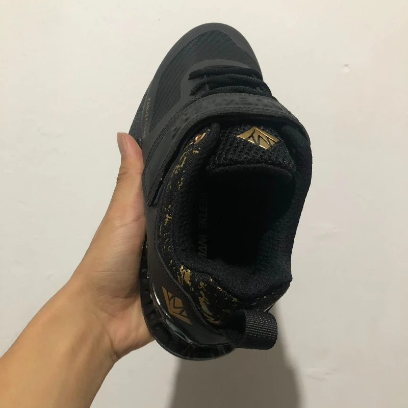 Sepatu olahraga dalam ruangan Pria, sneaker latihan berat badan hitam kuning, Kasut Gym kualitas terbaik Squat tarik keras untuk lelaki