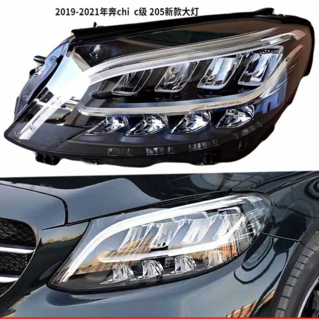 Car LED Head Lamp Accessories For Mercedes-Benz C-Class W205 2019 2020 2021 New Headlights Assembly