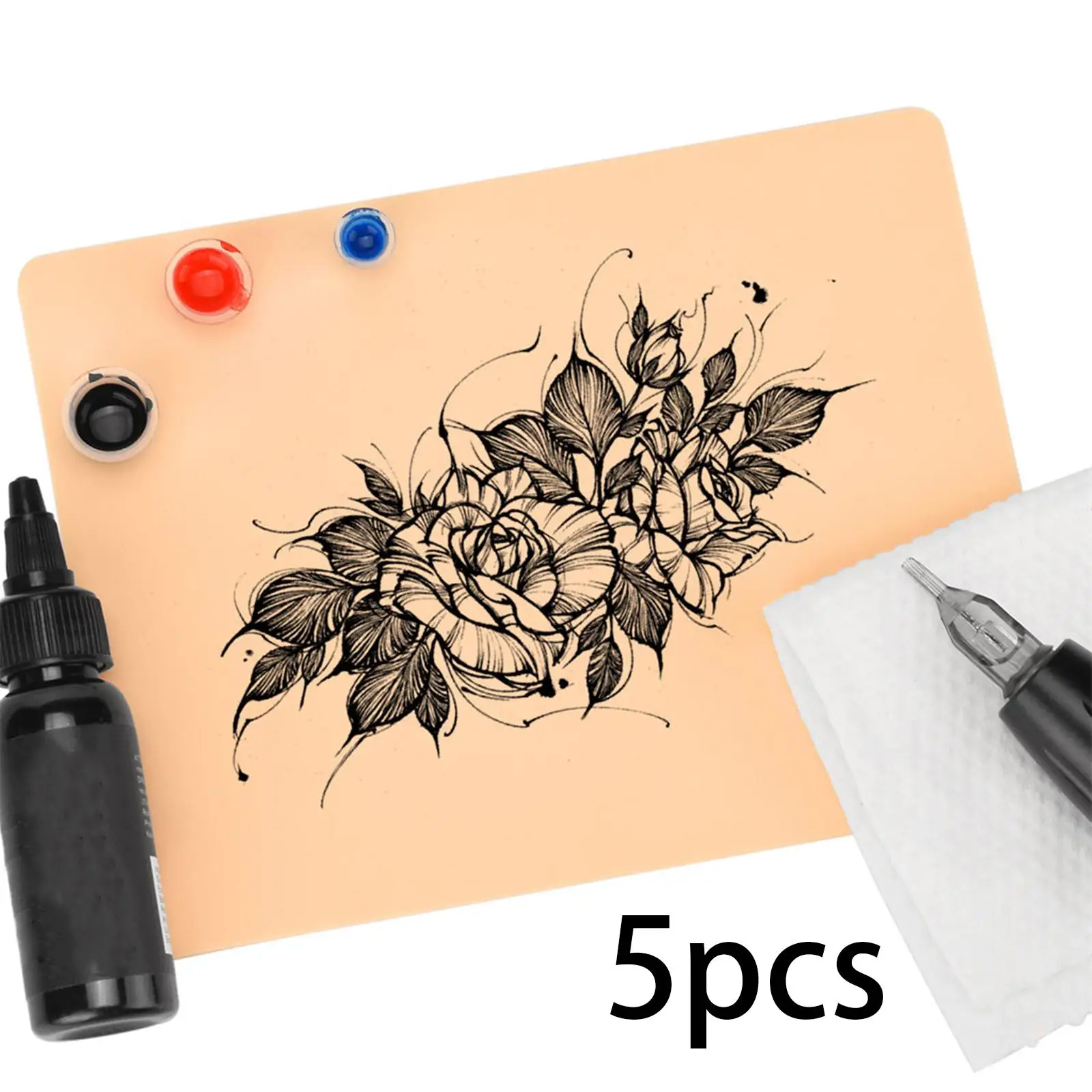 5Pcs Practice Skin Double Sided for Lips Supplies Microblading