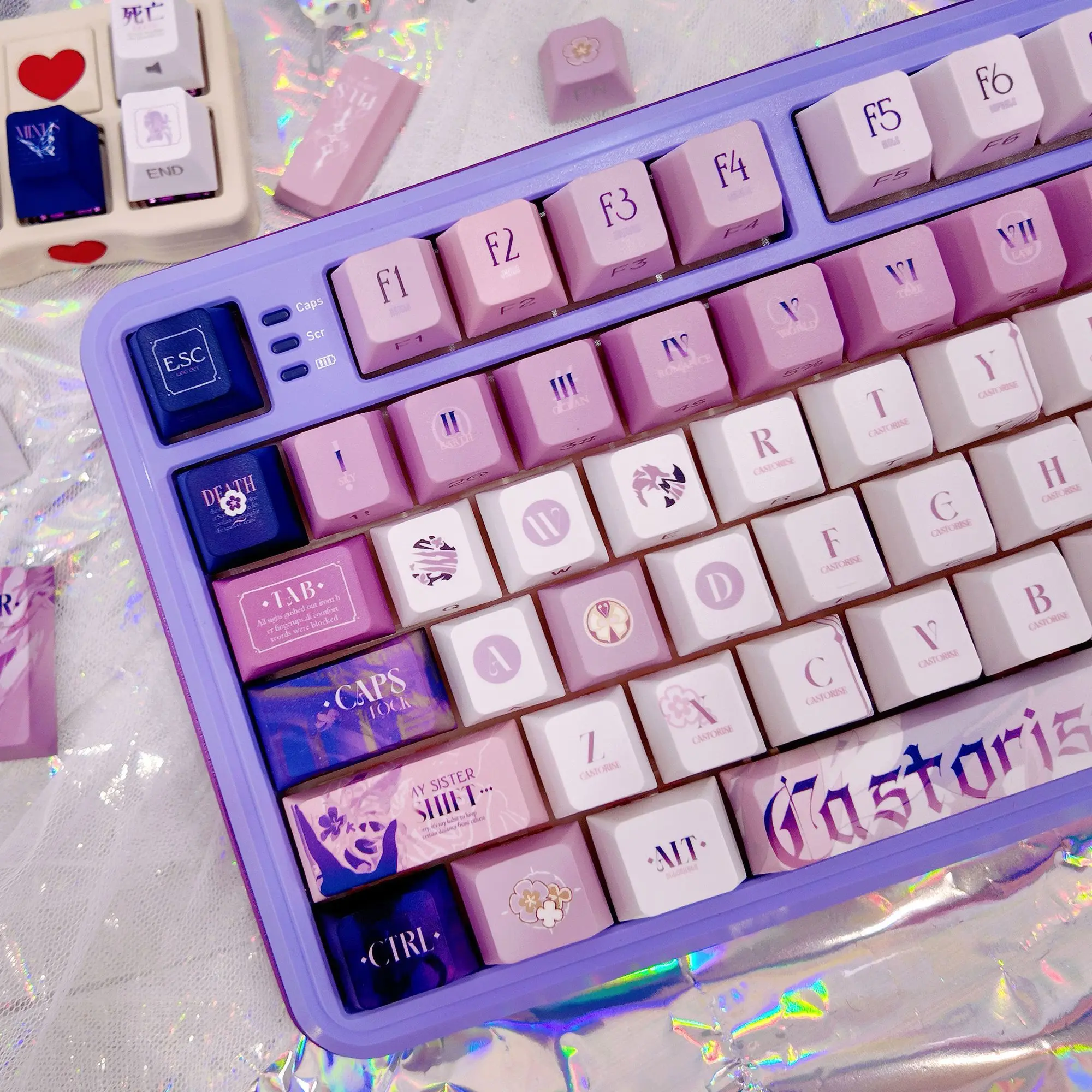 ستار السكك الحديدية موضوع الخروع كيكابس ثنائي الأبعاد 120 مفتاح لعبة الأصلي PBT خمسة جوانب التسامي لوحة المفاتيح الميكانيكية كيكابس