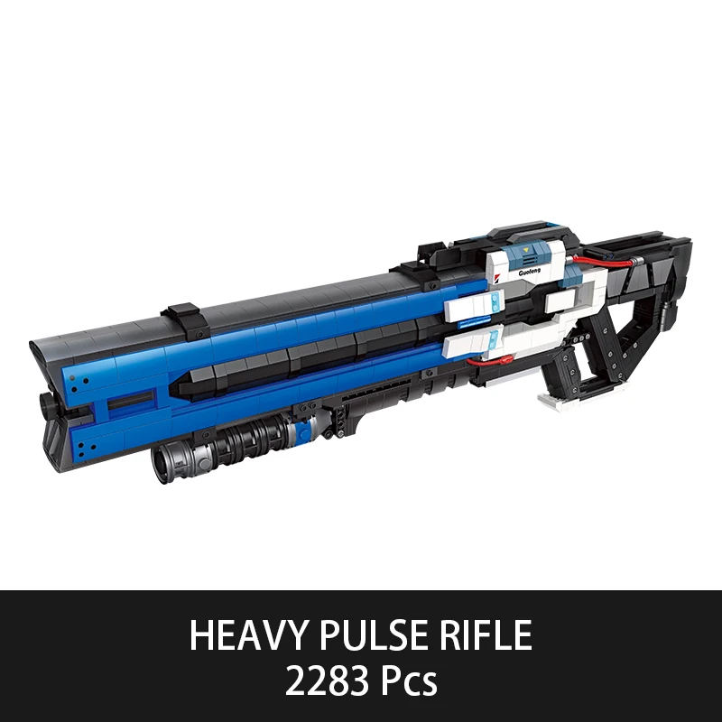 Handheld Weapon 1:1 HEAVY PULSERIFLE Model Bricks Toys Building Blocks Capable Of Firing Bullets Compatible With LEGO Assembly