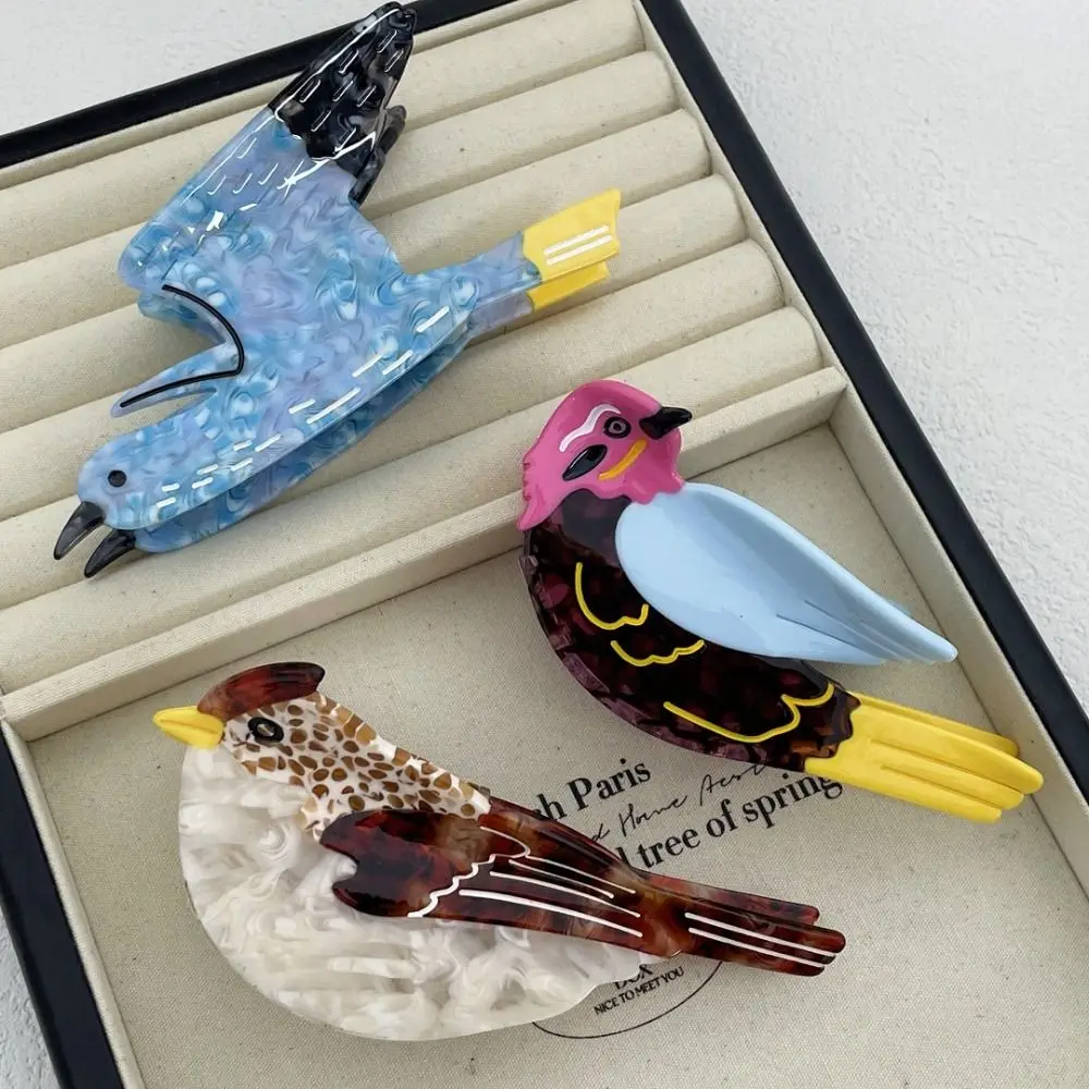 Cute Cartoon Animal Shark Clip Creative Woodpecker Acetic Acid Hair Claw Headwear Korean Style Swallow Bird Hair Claw Girls