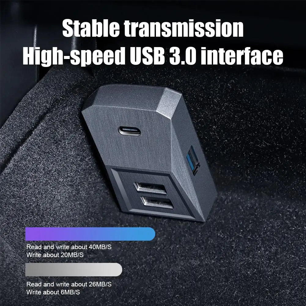 For Tesla Model Y Launch 2025 Glovebox USB Hub Digital Display Splitter Glove Box Docking Station For Model 3 Highland 2024