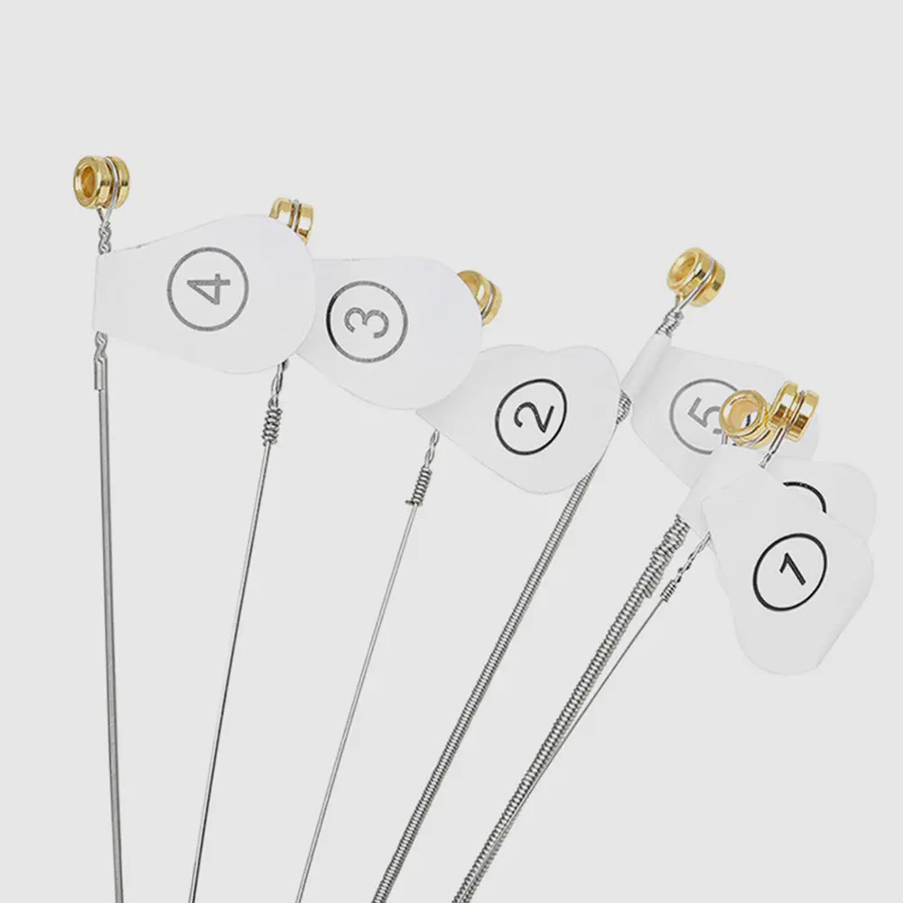 6Pcs Metal Guitar Strings for Acoustic and Folk Guitar Replacement Strings Precise Tension Testing Homogeneous Resonance